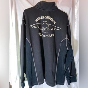 2XL Harley Davidson quarter zip thick pullover sweater